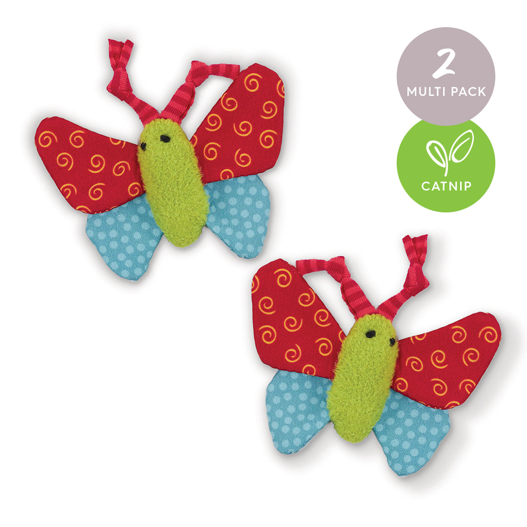 Kazoo Cat Toy Butterfly Buddies 2pack