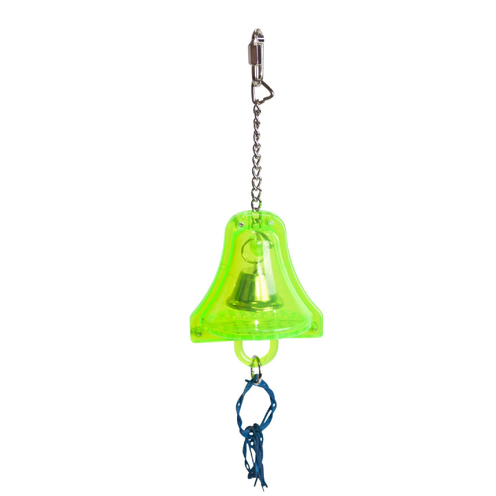 Kazoo Bird Toy Acrylic Bell W/wicker Rings Small