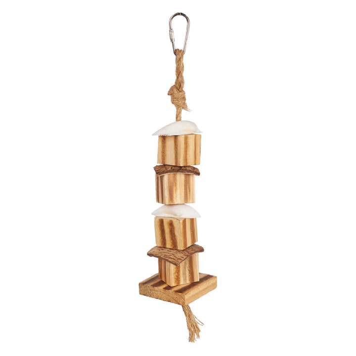 Kazoo Bird Toy Natural Bird Beak Tower With Shells