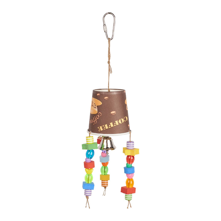 Kazoo Bird Toy Dangle Cup With Beads