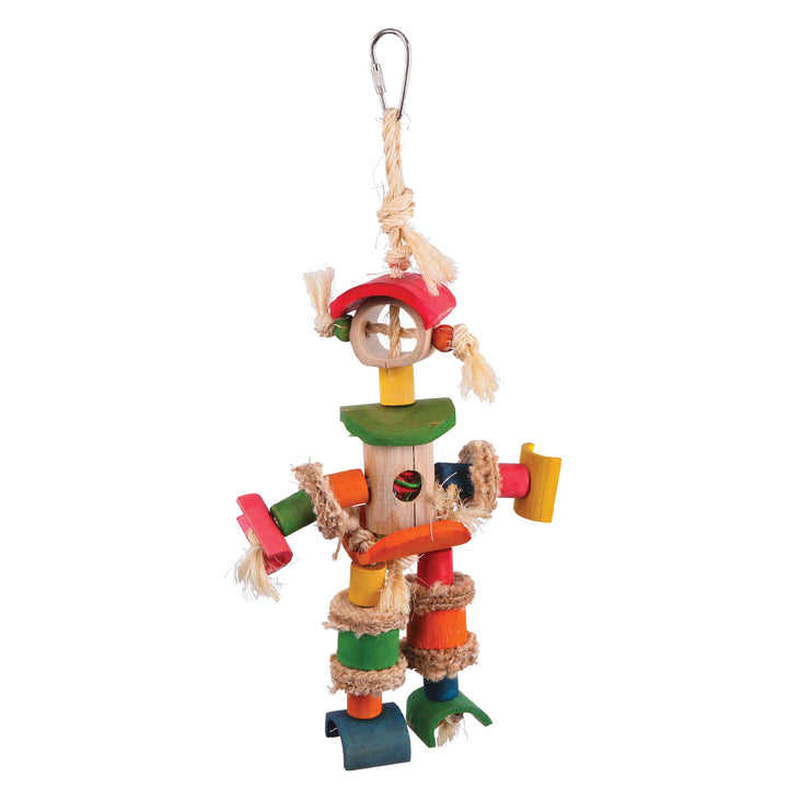 Kazoo Bird Toy Man W/sisal Rope & Chips Medium