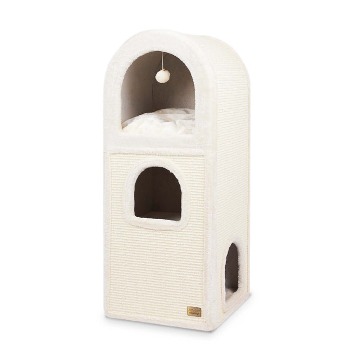 Kazoo Cat Scratch Pole Den 3 Chambers Cream