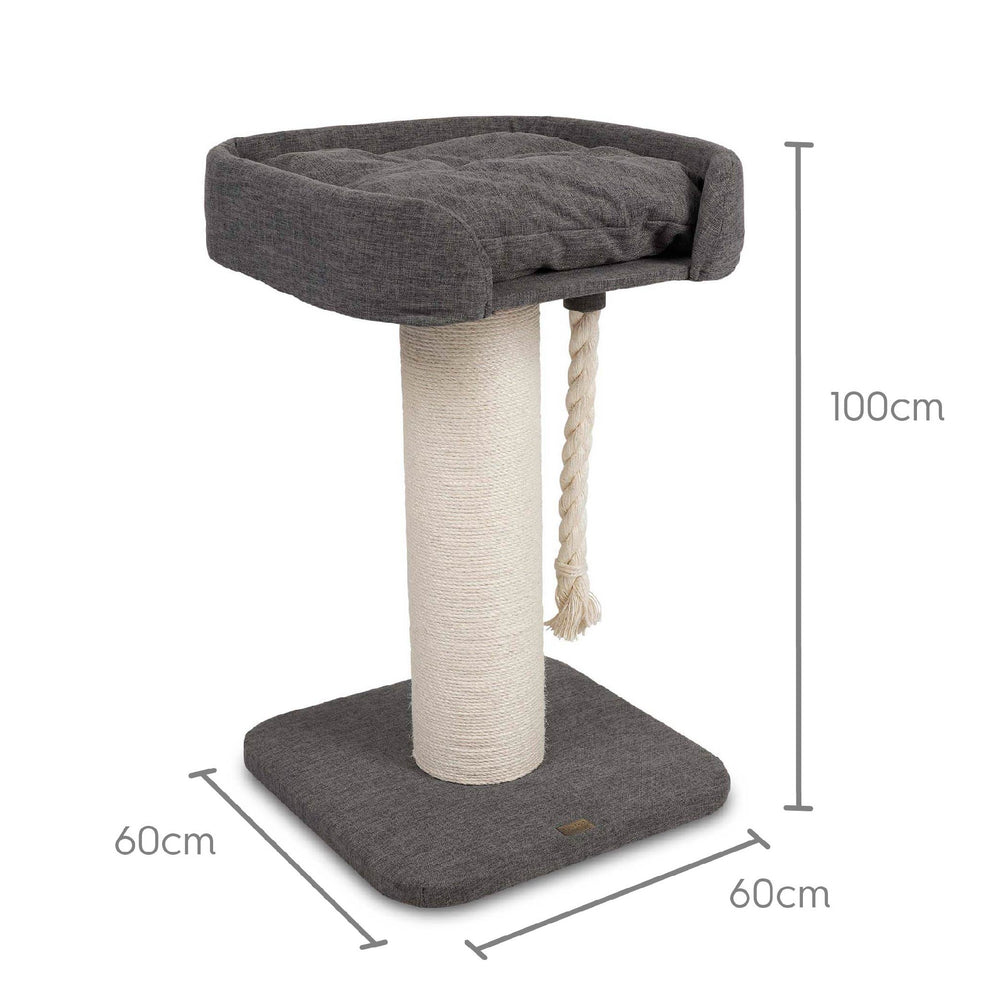 Kazoo Cat Scratch Pole High Bed W/rope Sofa Cream