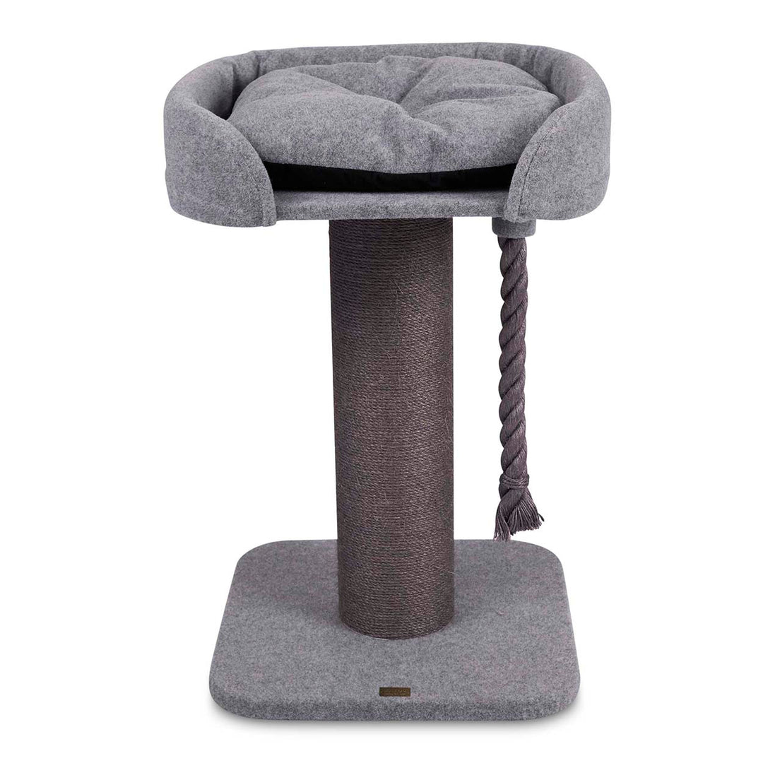 Kazoo Cat Scratch Pole Carpet High Bed W/rope Ash