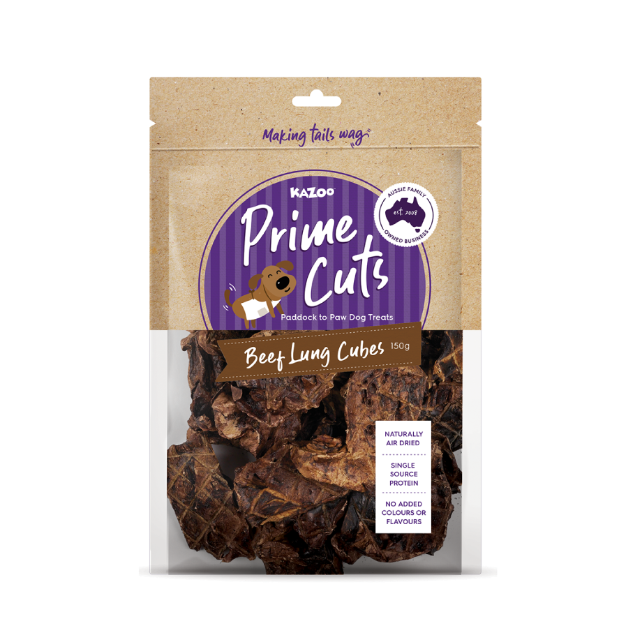 Kazoo Prime Cuts Beef Lung Cubes 150g 