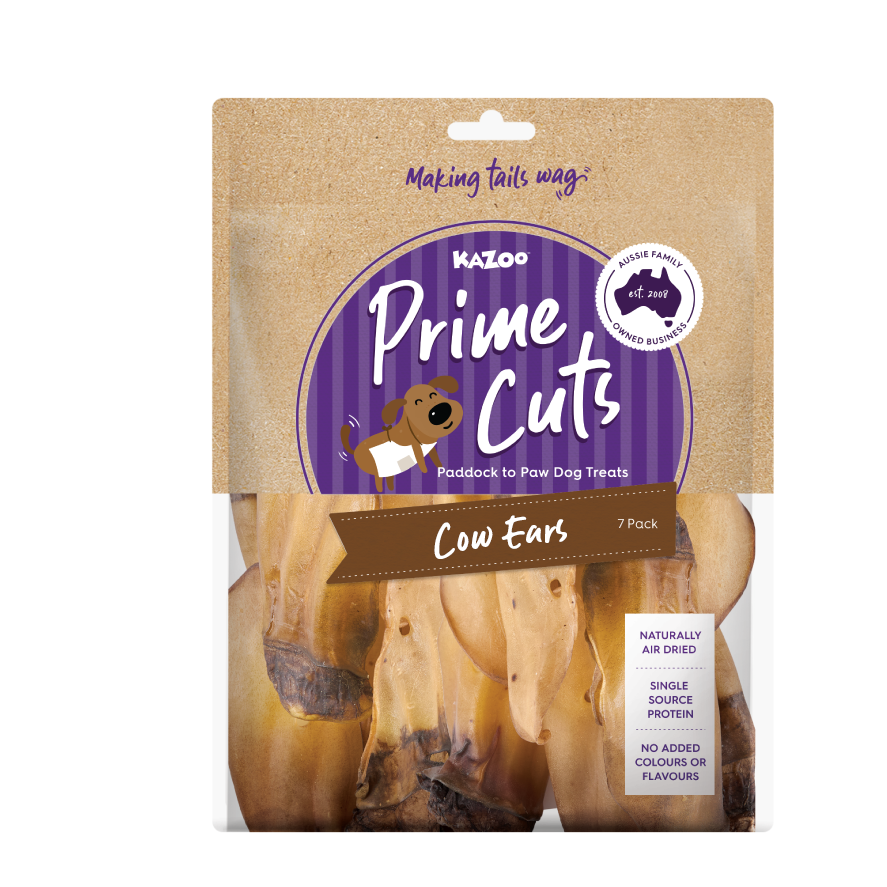 Kazoo Prime Cuts Cow Ears 8pk