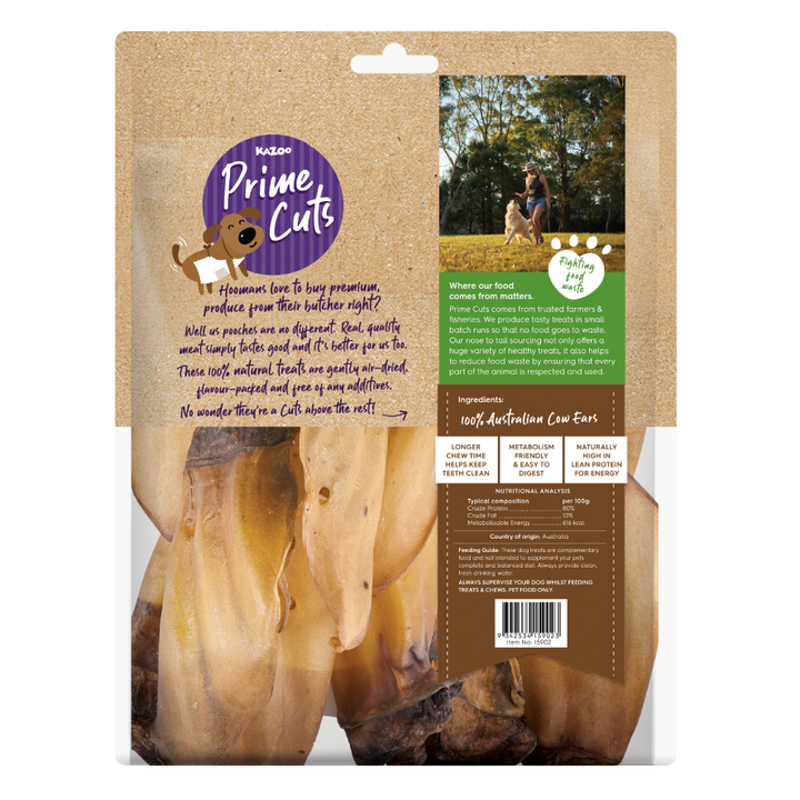 Kazoo Prime Cuts Cow Ears 8pk
