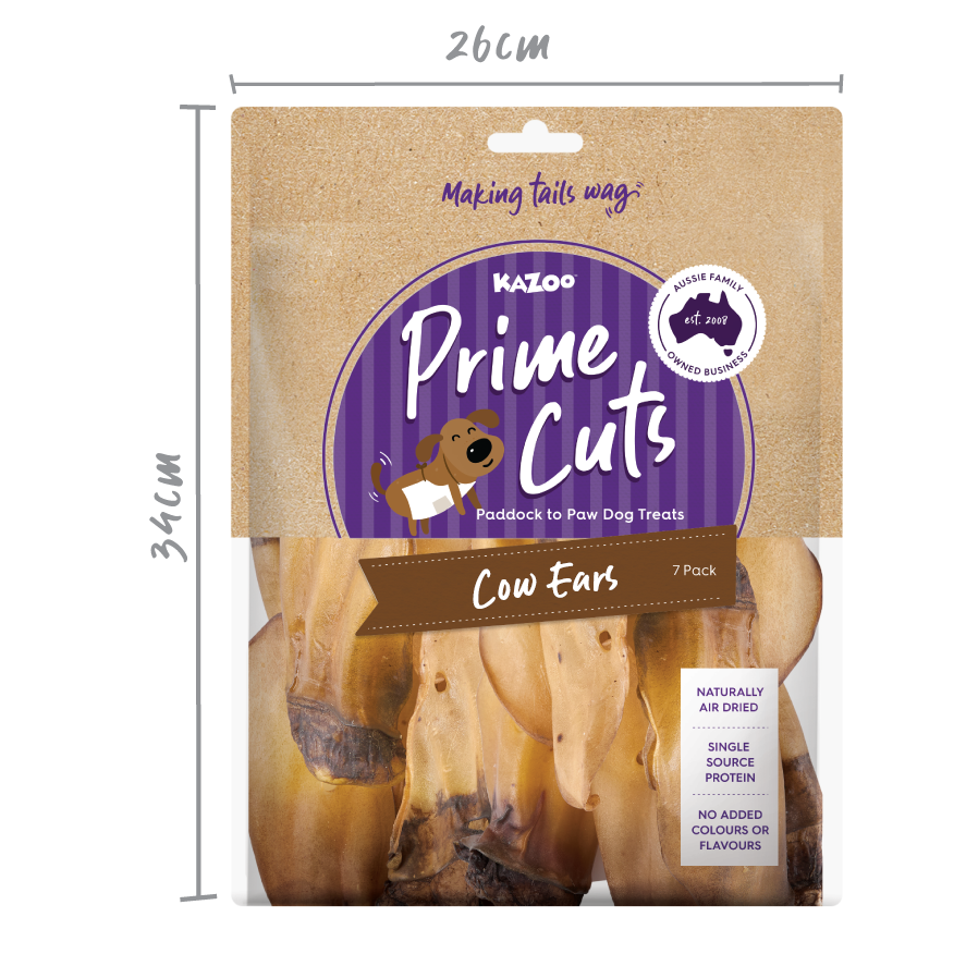 Kazoo Prime Cuts Cow Ears 8pk