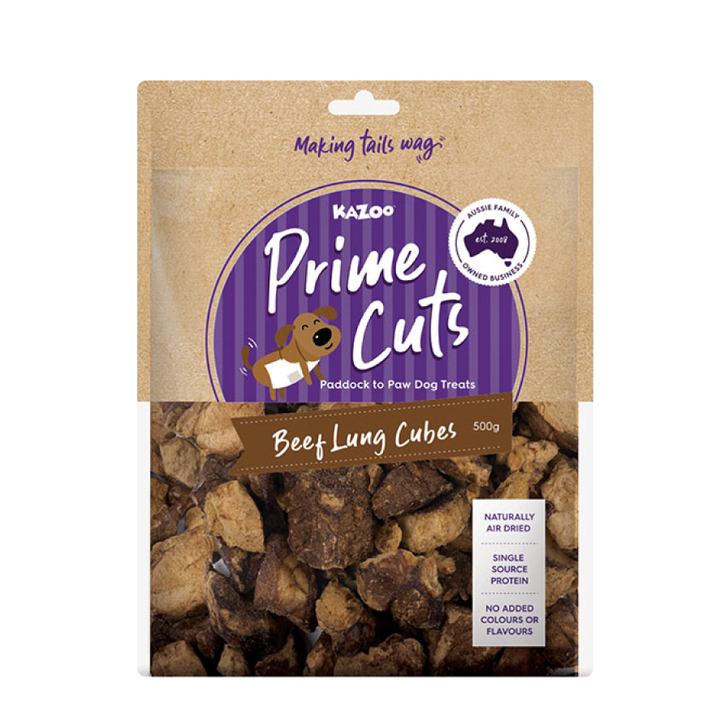 Kazoo Prime Cuts Beef Lung Cubes 500g