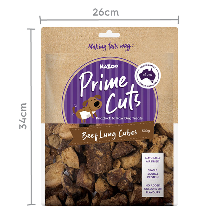 Kazoo Prime Cuts Beef Lung Cubes 500g