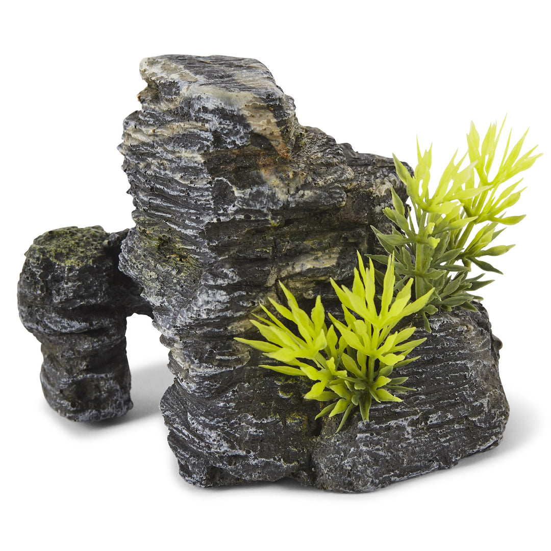 Kazoo Ornament Granite Rock W/plant Mini