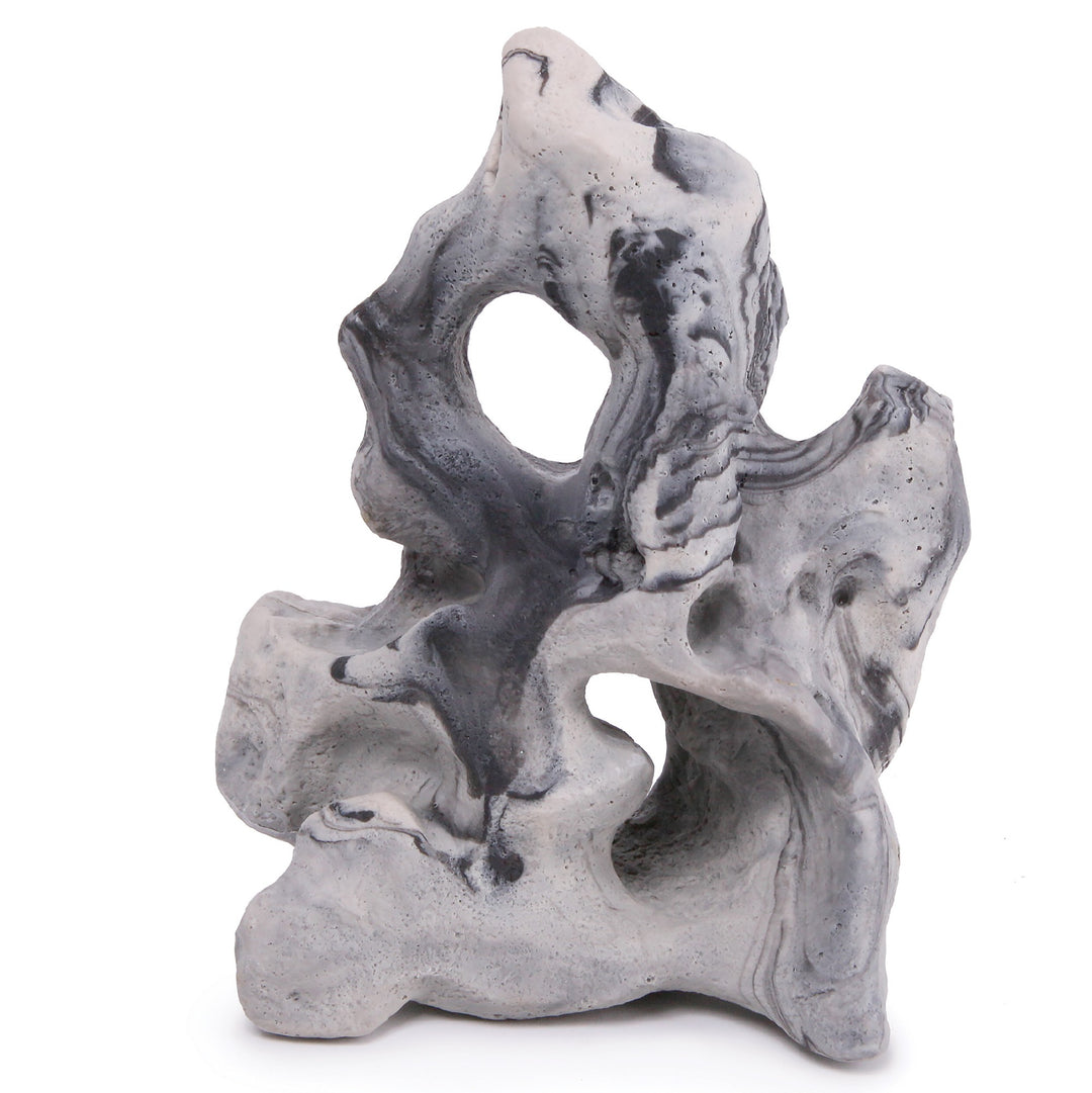 Kazoo Ornament Grey Sandstone W/swirl Set Pc1 Small