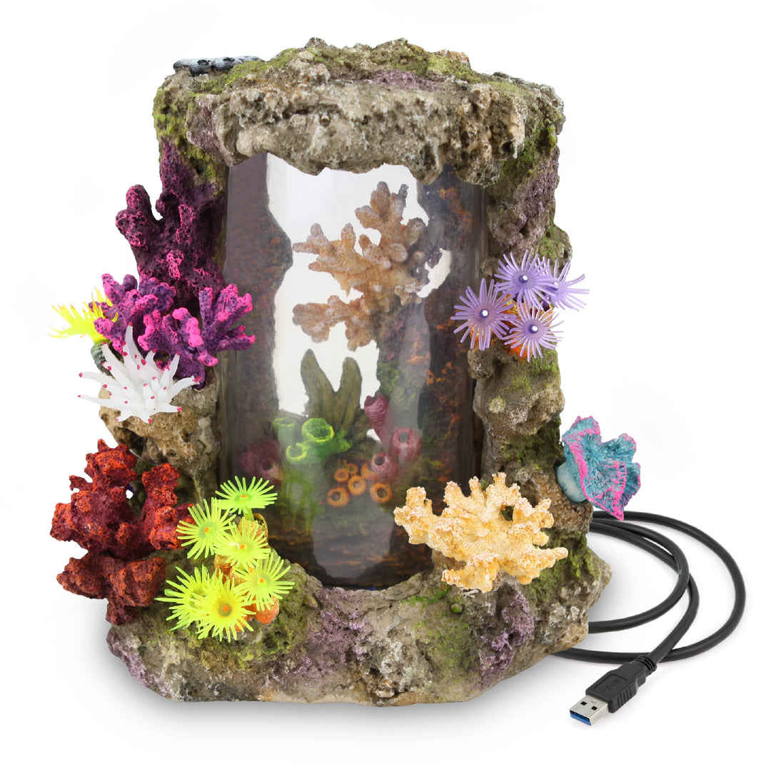Kazoo Ornament Led Coral Centrepiece W/plants & Air Extra Large