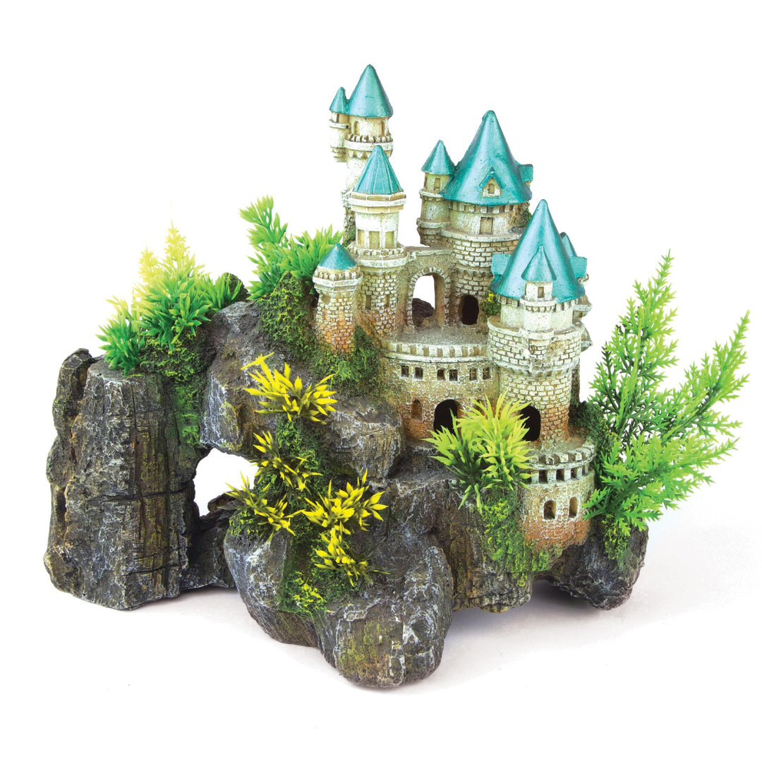 Kazoo Ornament Mountain Castle W/plants Medium