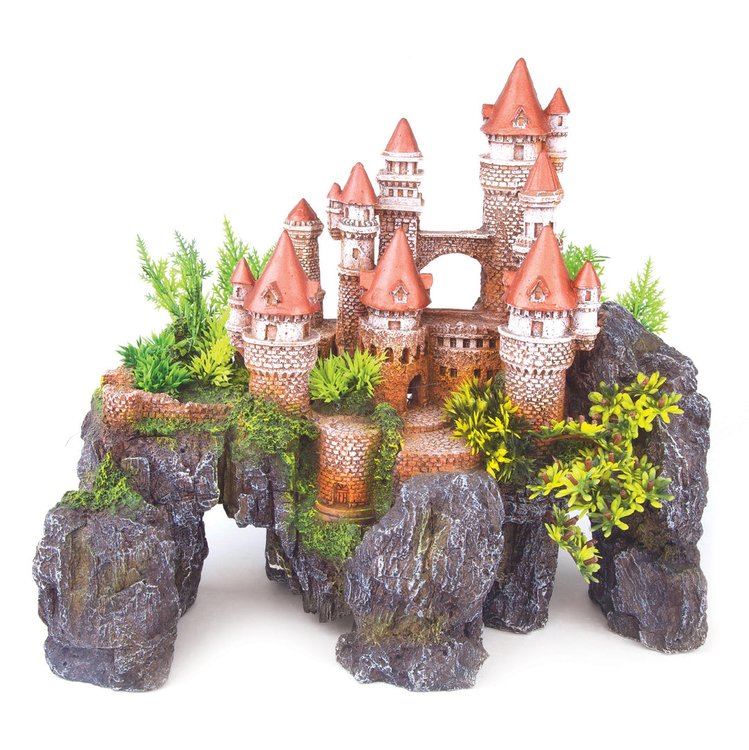 Kazoo Ornament Mountain Castle W/plants - Large