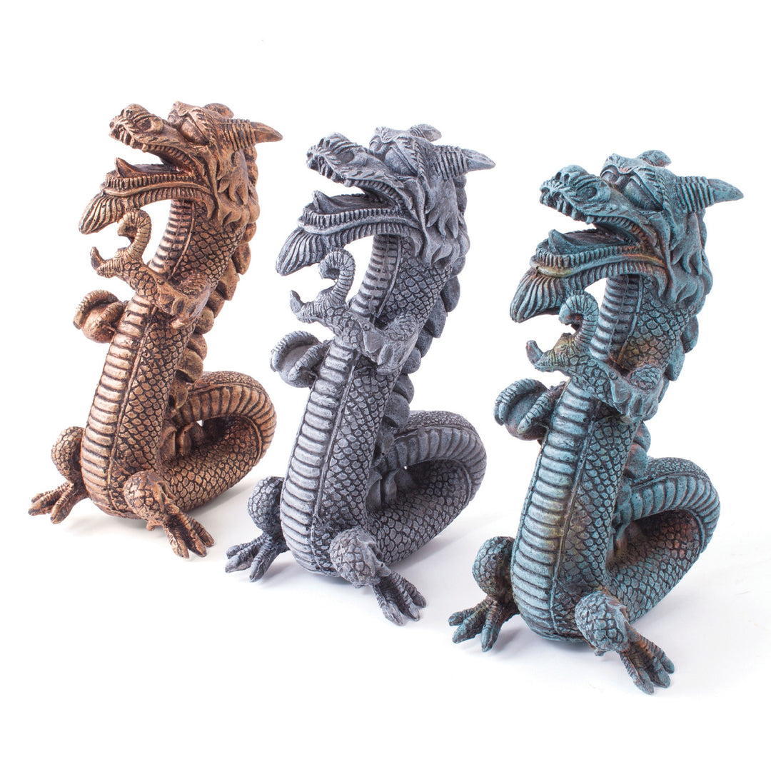 Kazoo Ornament Chinese Dragon W/air - Gold/grey/jade -m