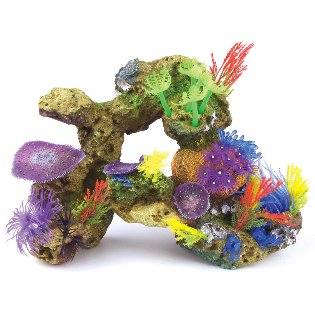 Kazoo Ornament Soft Coral Hideout W/rock & Plants Extra Large