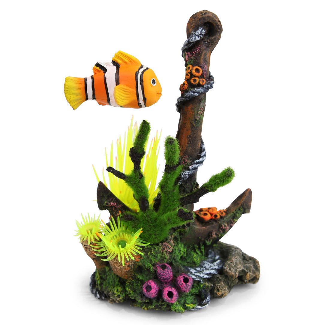 Kazoo Ornament Anchor With Floating Fish & Air - Medium