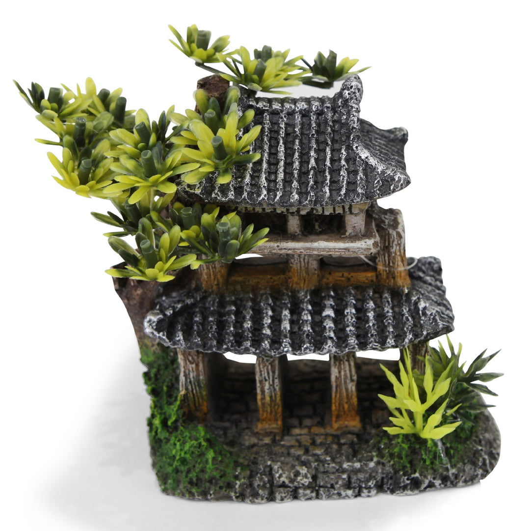 Kazoo Ornament Korean Temple W/plants - Small