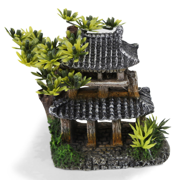 Kazoo Ornament Korean Temple W/plants - Small