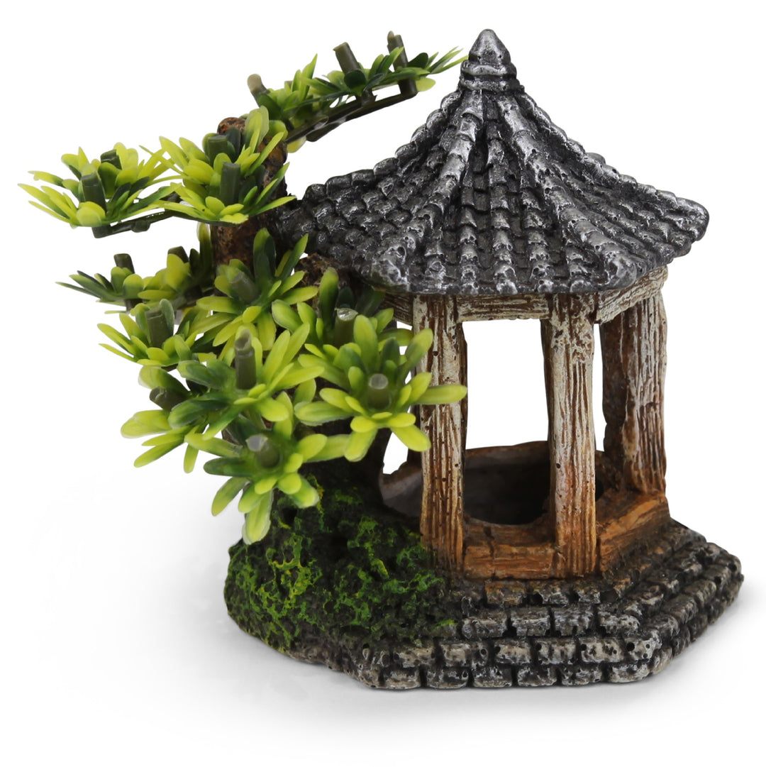 Kazoo Ornament Chinese Temple W/plants - Small