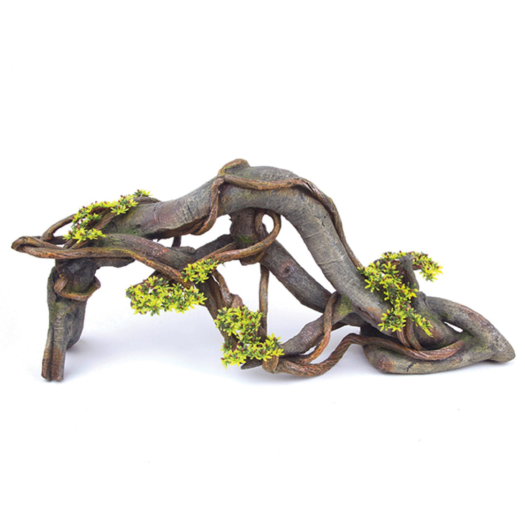 Kazoo Ornament Driftwood W/vine & Plants - Centrepiece