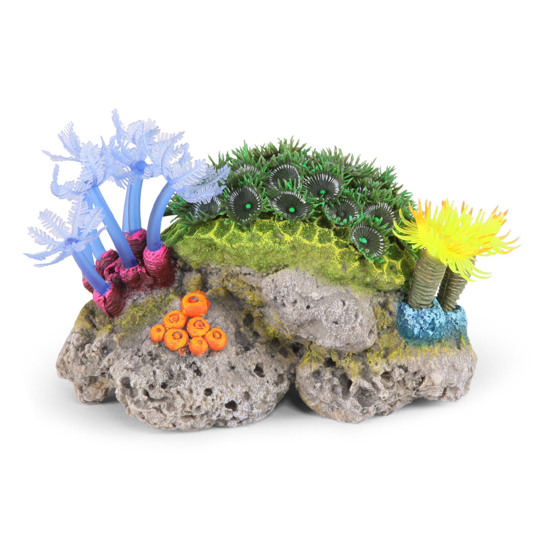 Kazoo Ornament Soft Coral Stone W/plants - Medium
