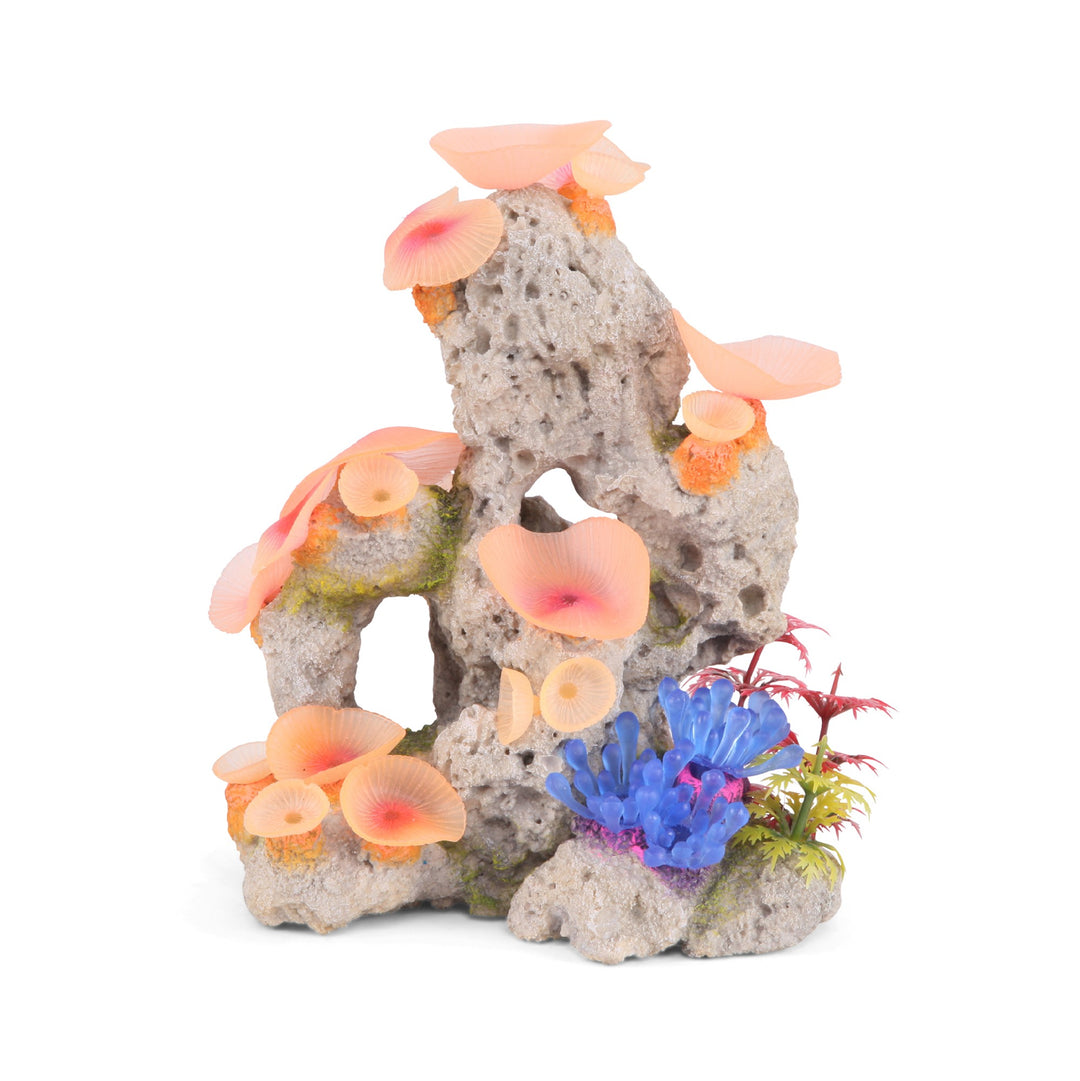 Kazoo Ornament Porous Coral Formation W/plants Medium