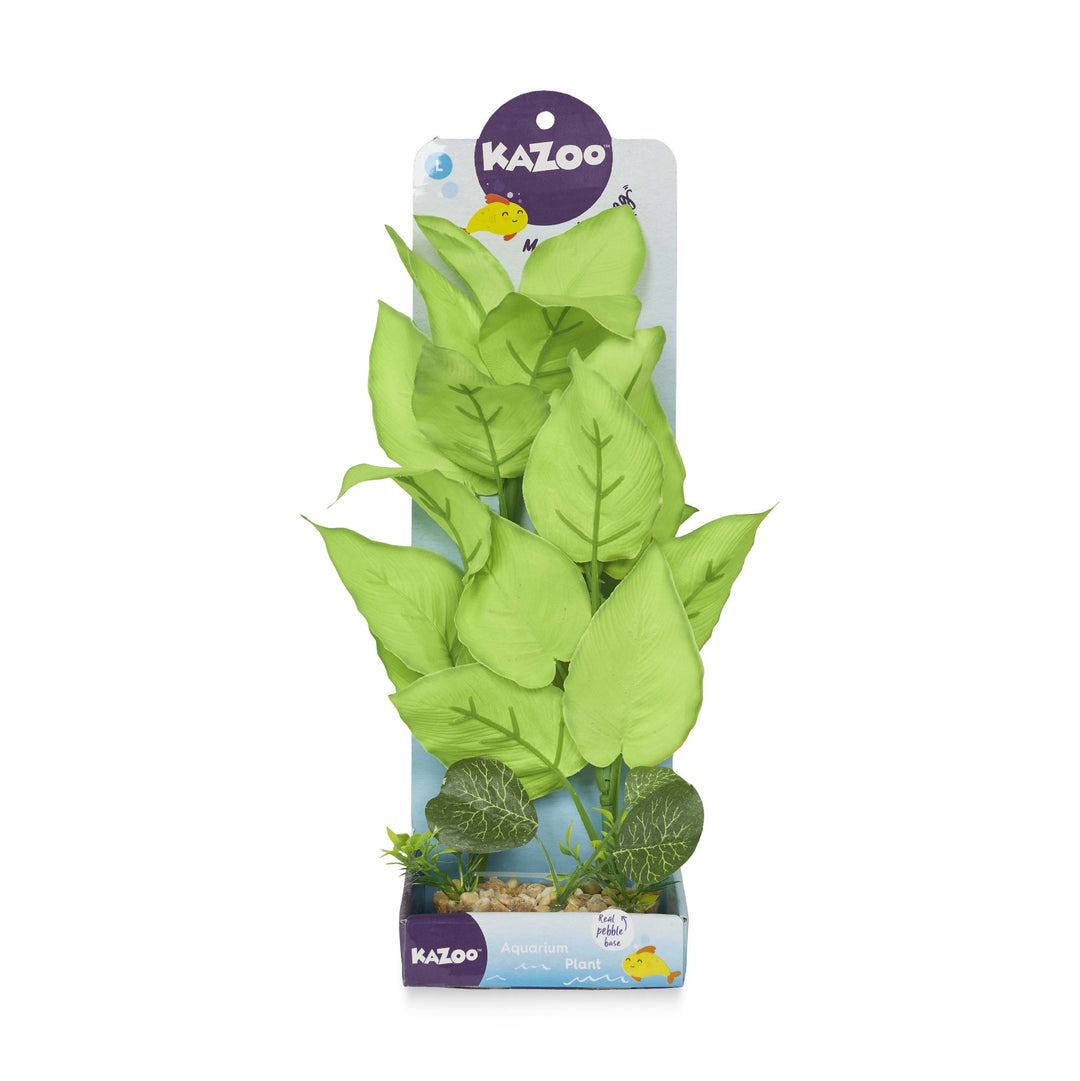 Kazoo Aquarium Plants Silk Large Leaf Green - L 30cm