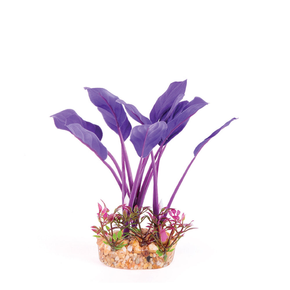 Kazoo Aquarium Plants Silk Thin Leaf Purp/oran - S 15cm