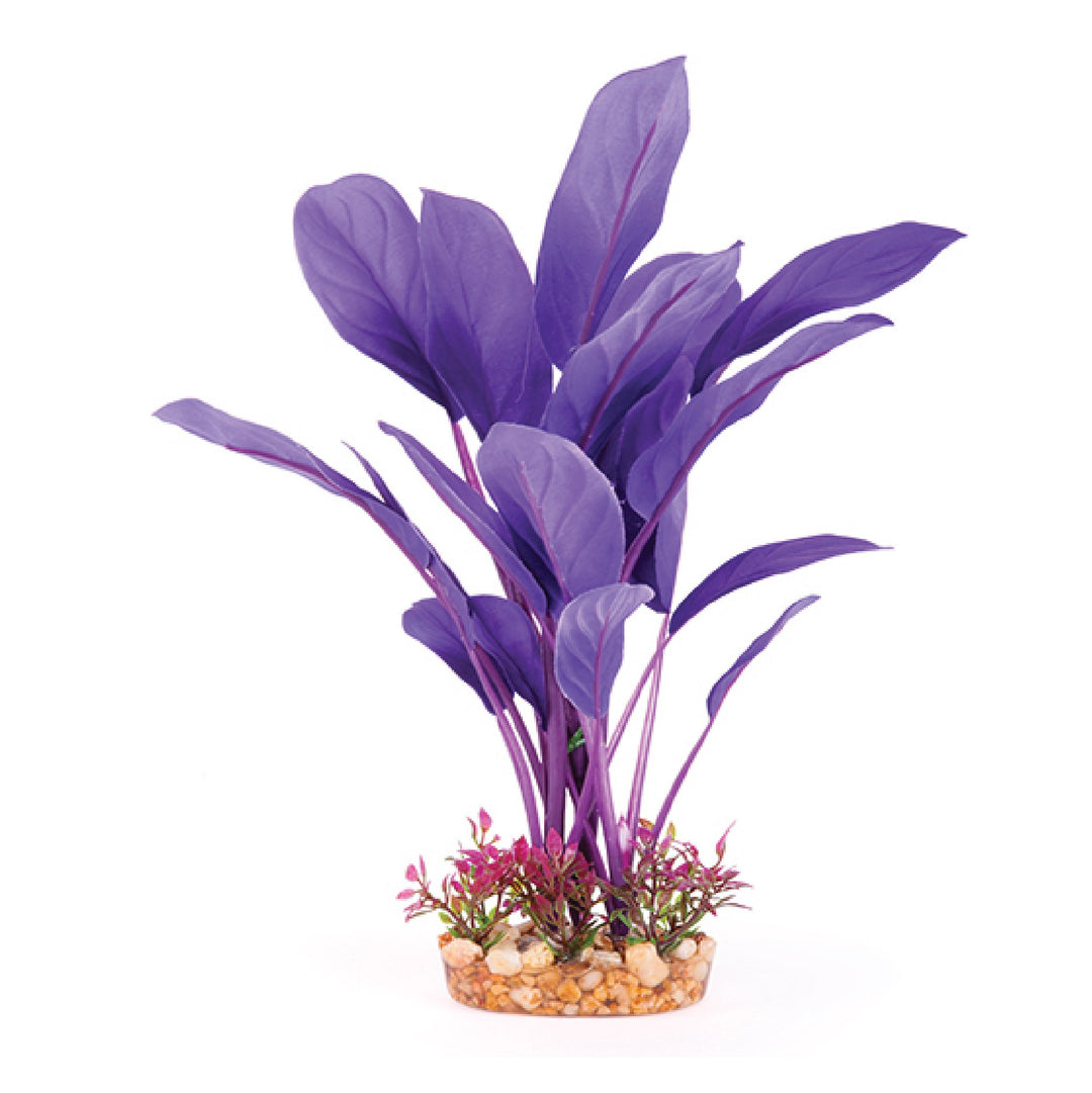 Kazoo Aquarium Plants Silk Thin Leaf Purp/oran - L 30cm