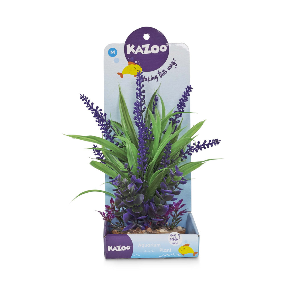 Kazoo Aquarium Plants Combo Thin Leaf W/purp Flower - M 20cm