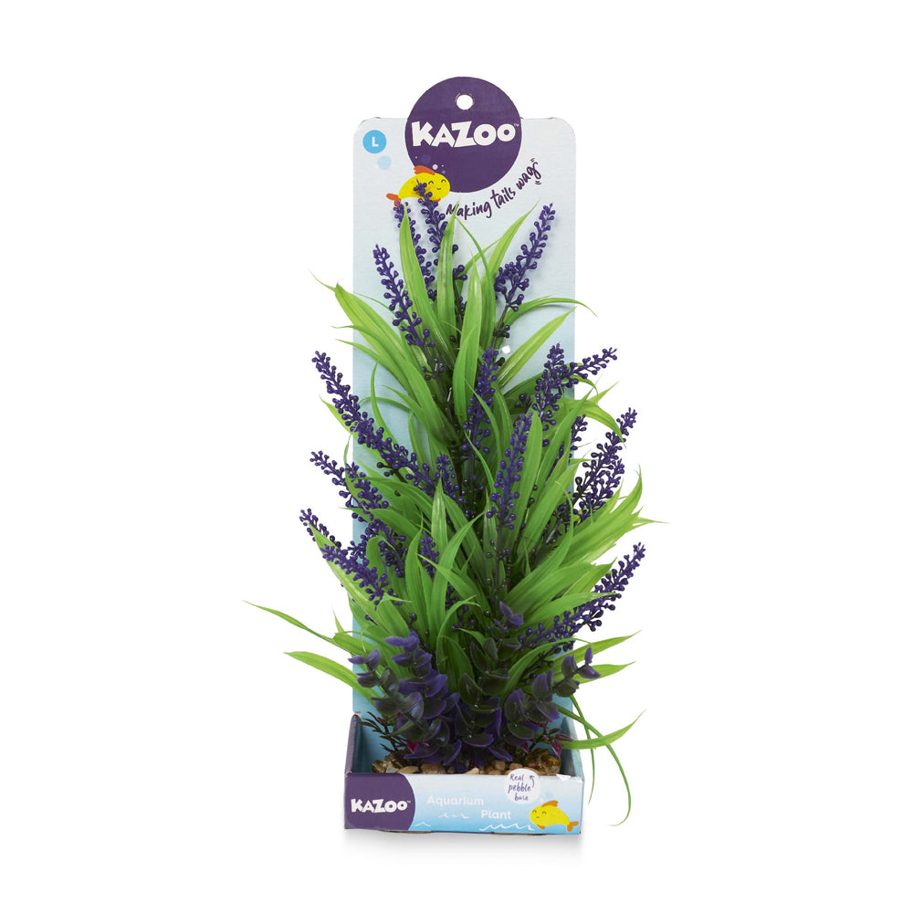 Kazoo Aquarium Plants Combo Thin Leaf W/purp Flower - L 30cm
