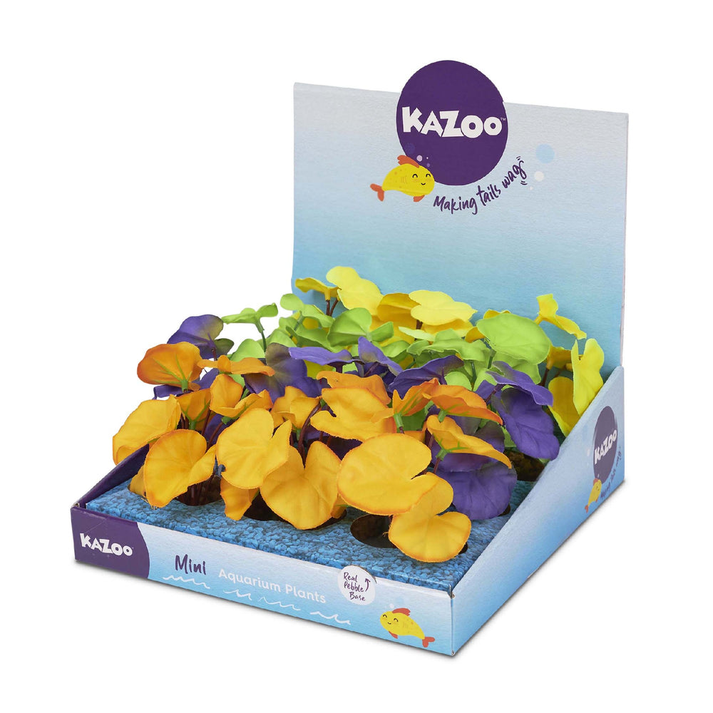 Kazoo Aquarium Plants Silk Broadleaf Assorted - Mini