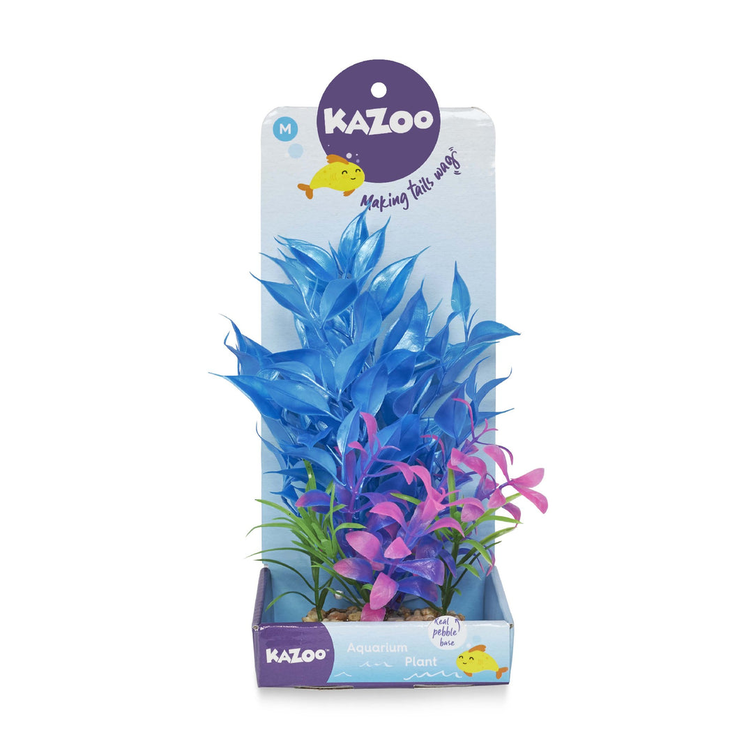 Kazoo Aquarium Plants Metallic Large Leaf Blu/pnk Pnk/pur-m