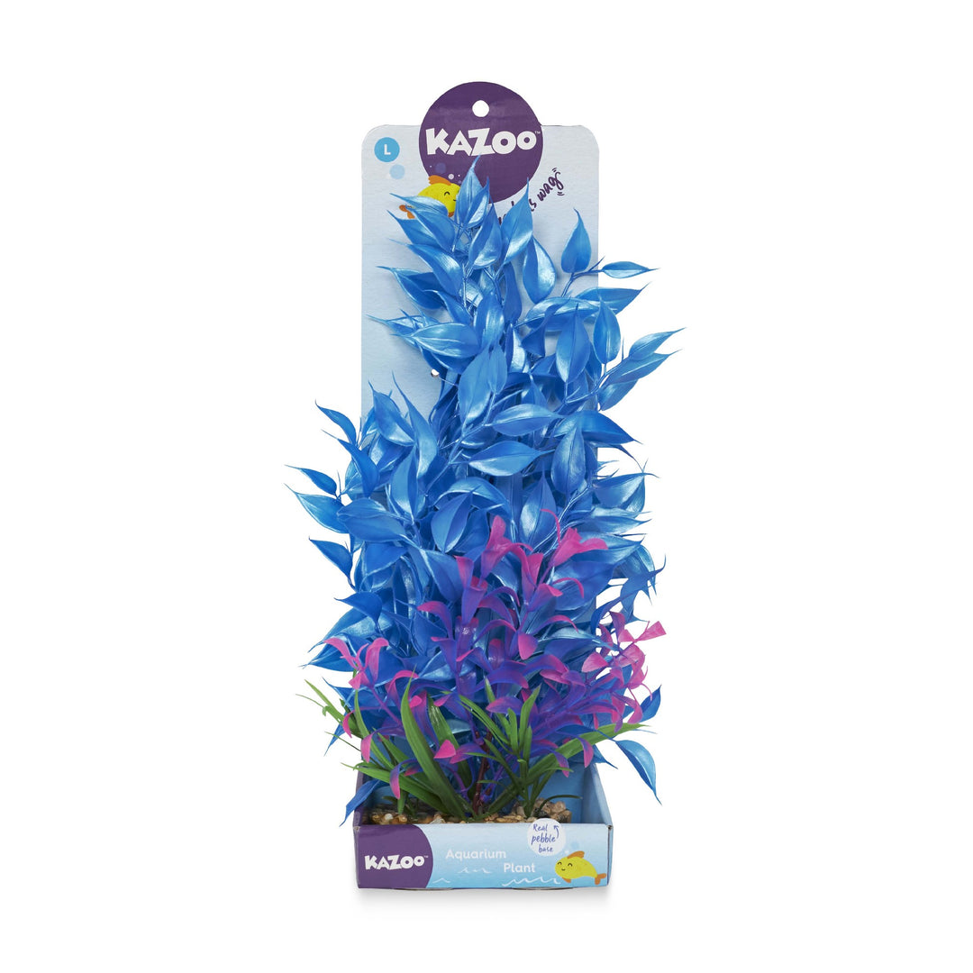 Kazoo Aquarium Plants Metallic Large Leaf Blu/pnk Pnk/pur-l