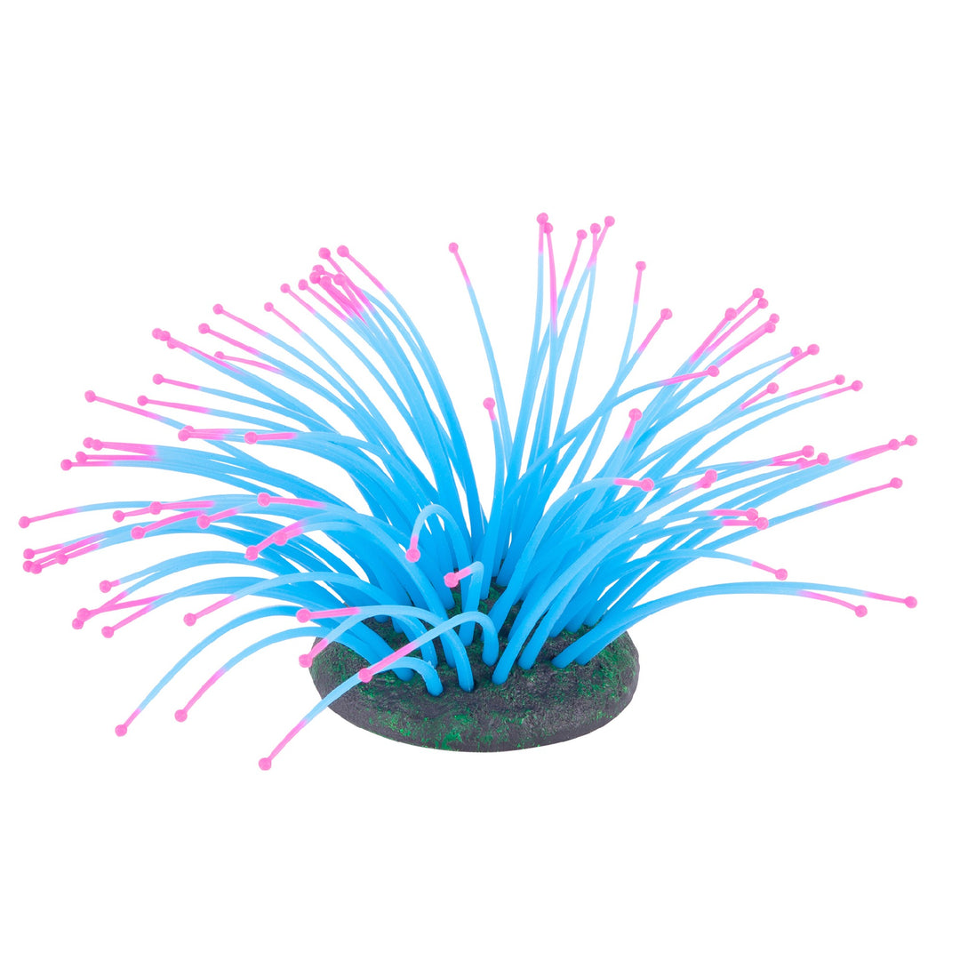 Kazoo Aquarium Plants Silicone Sea Anemone-blue/pink-s
