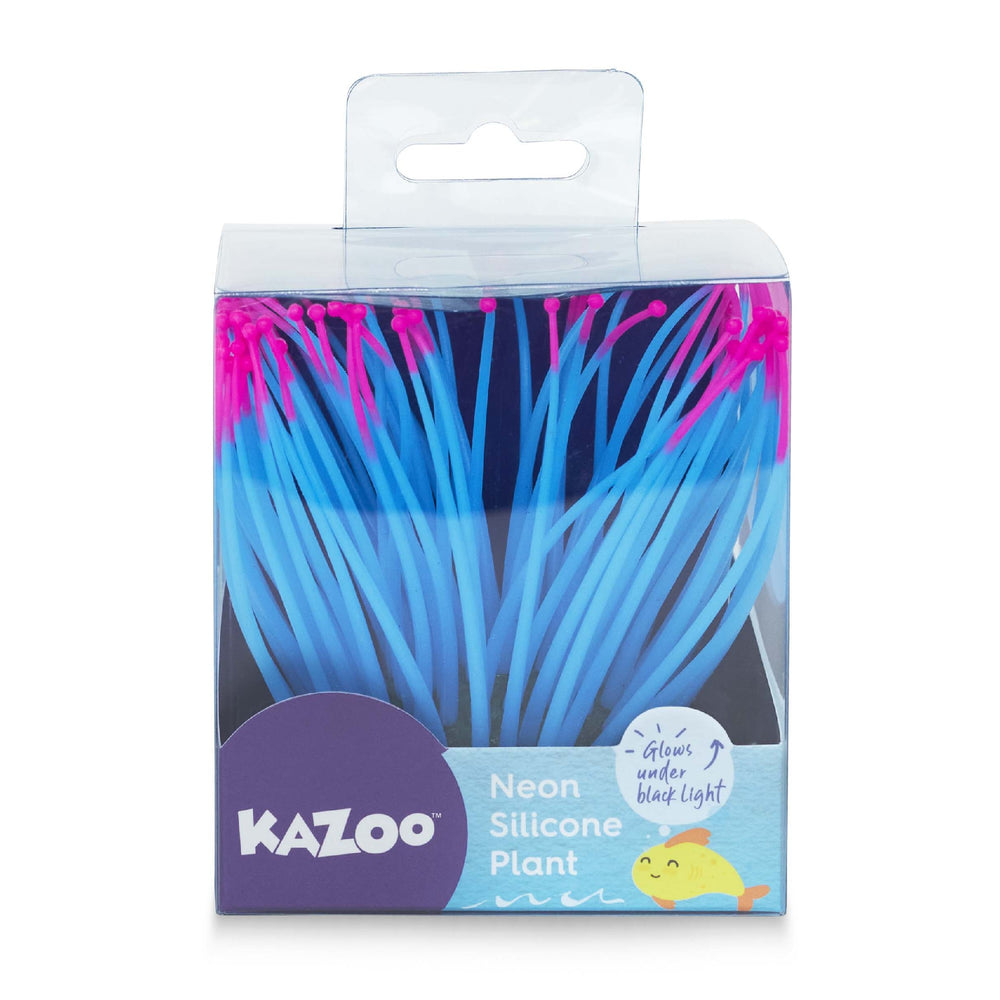 Kazoo Aquarium Plants Silicone Sea Anemone-blue/pink-s