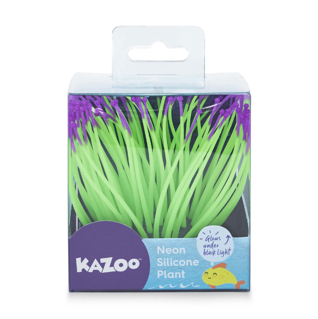 Kazoo Aquarium Plants Silicone Sea Anemone-green/purple-s
