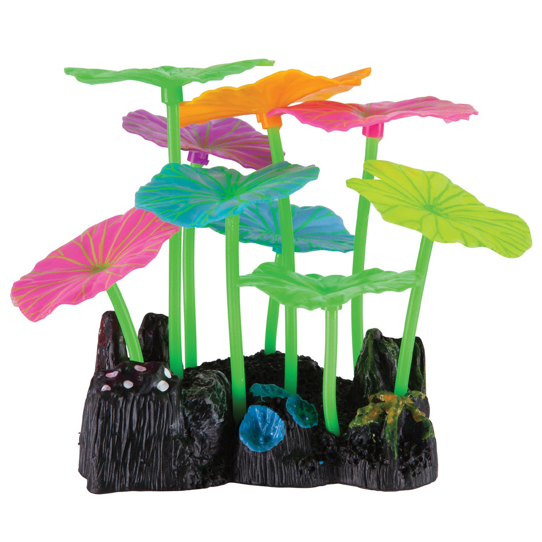Kazoo Aquarium Plants Silicone Long Stem Lily Pad Asrtd-s