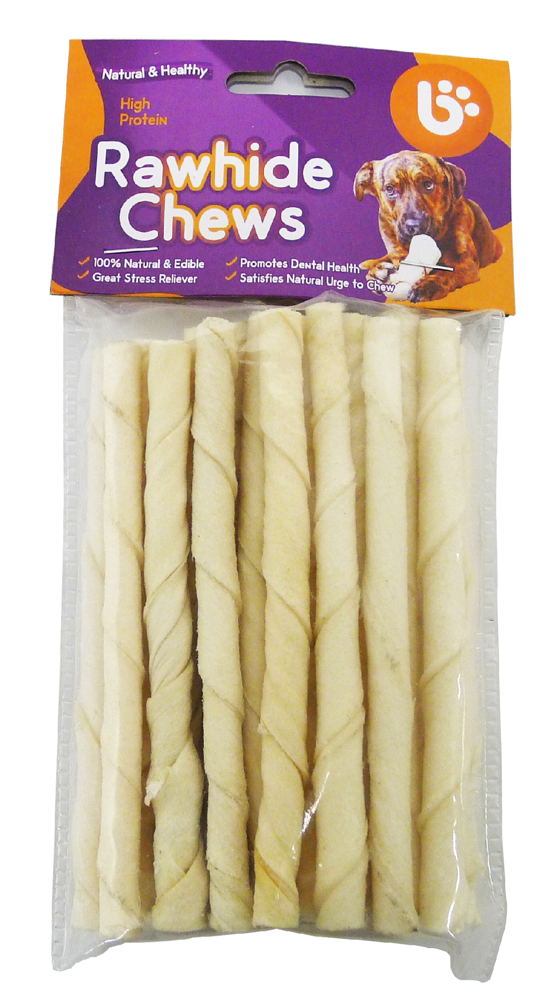 Bono Fido 5"white Twisted Sticks 20 Pack