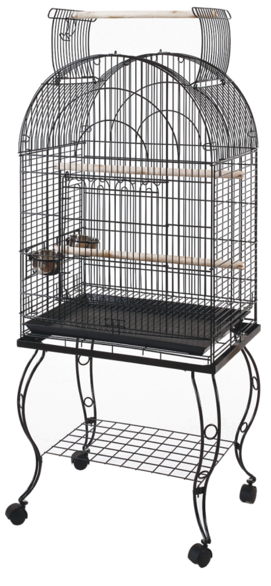 Bon Avi Bird Cage 24'' Parrot Cage & Stand Open Top 