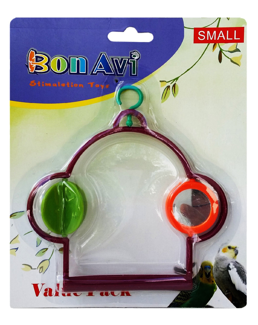 Bon Avi Bird Toy Plastic Swing Twin Mirror Small