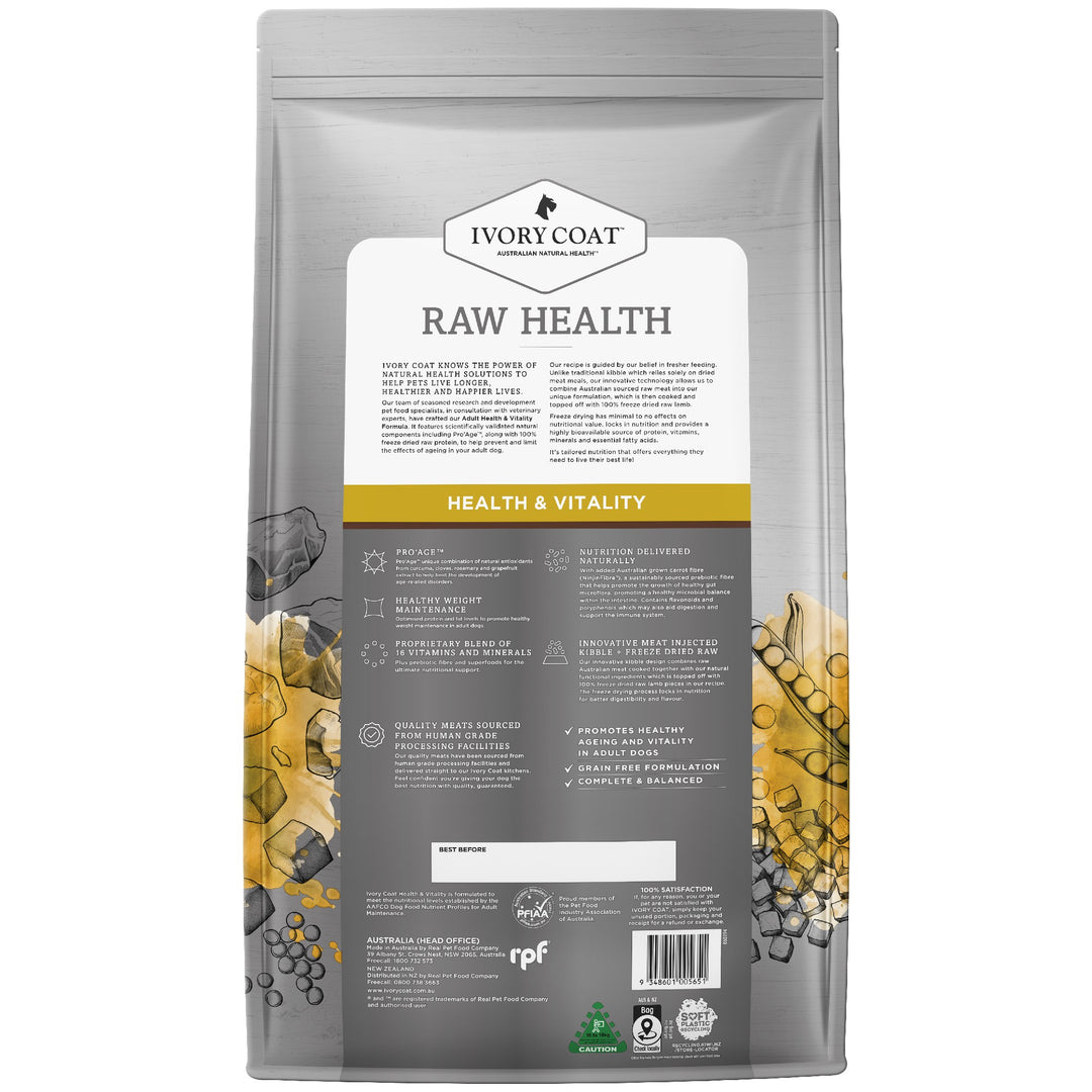 Ivory Coat K9 Raw Health Health & Vitality Kangaroo 10kg