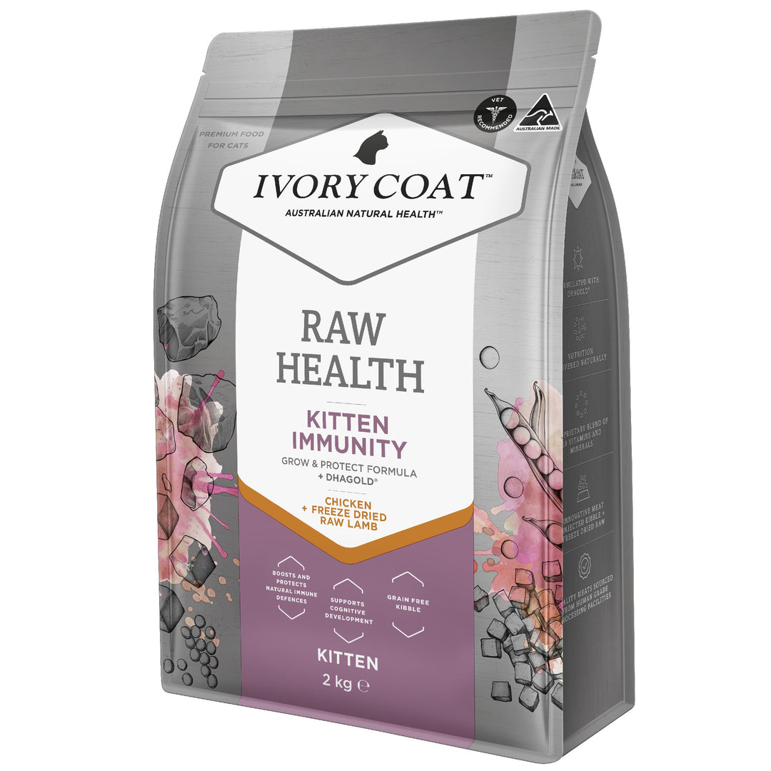 Ivory Coat F/l Raw Health Kitten Immunity Chicken 2kg