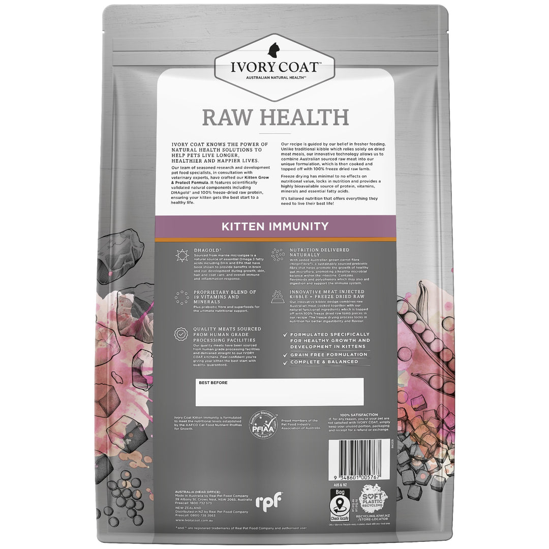 Ivory Coat F/l Raw Health Kitten Immunity Chicken 4kg