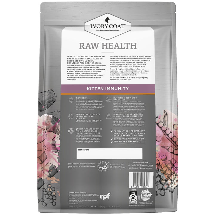 Ivory Coat F/l Raw Health Kitten Immunity Chicken 4kg