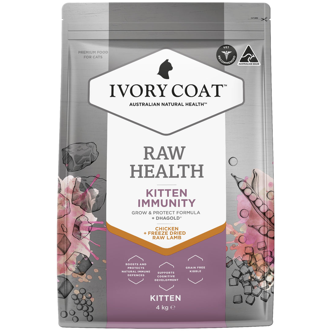 Ivory Coat F/l Raw Health Kitten Immunity Chicken 4kg