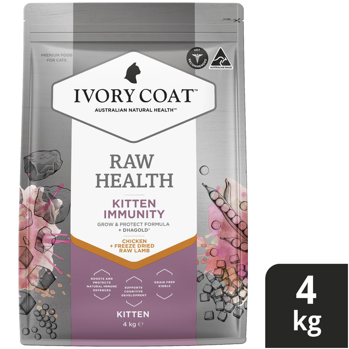 Ivory Coat F/l Raw Health Kitten Immunity Chicken 4kg
