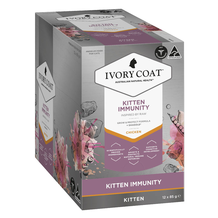 Ivory Coat F/l Inspired By Raw Kitten Immunity Chicken 12x85g